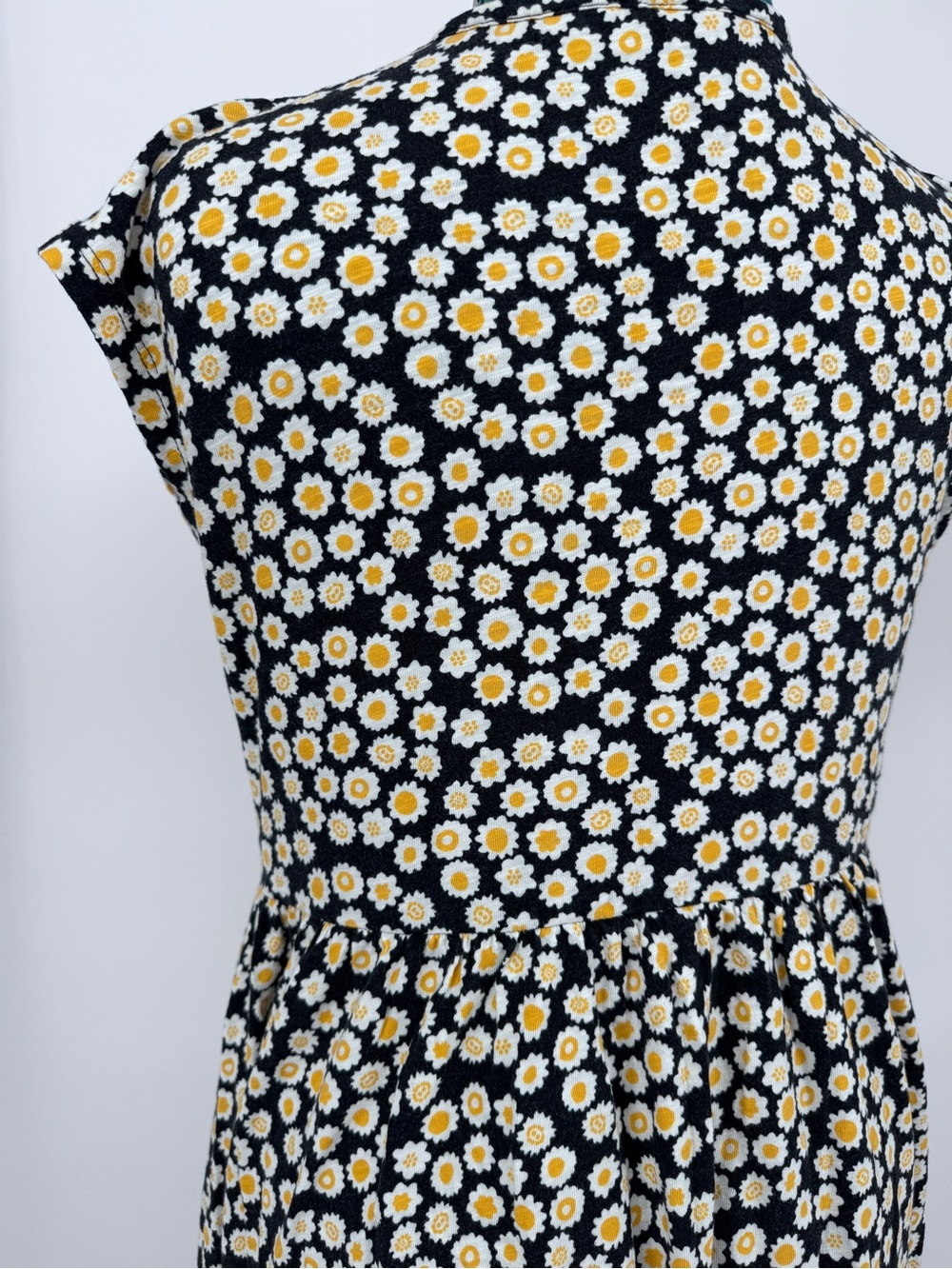 Boden Black Midi Dress with Cream Daisy Print 8 - Picture 9 of 13